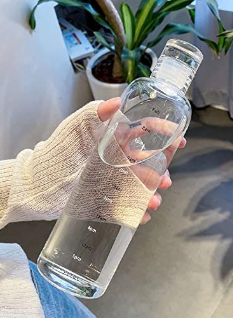 Generic Water Bottle with Time Markings & Leak-Proof Lid – Sports & Daily Use Hydration Bottle - multicolor - Image 1