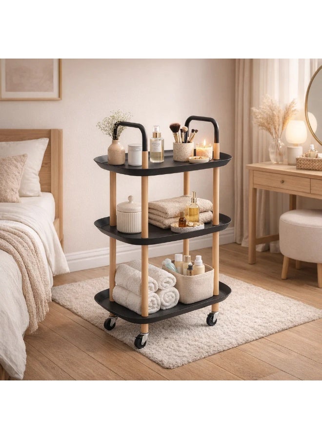 Rolling Storage Trolley – Space-Efficient Multi-Tier Organizer with Sturdy Wheels for Home & Office - Image 3