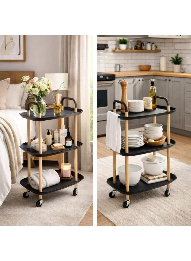 Rolling Storage Trolley – Space-Efficient Multi-Tier Organizer with Sturdy Wheels for Home & Office - Image 4