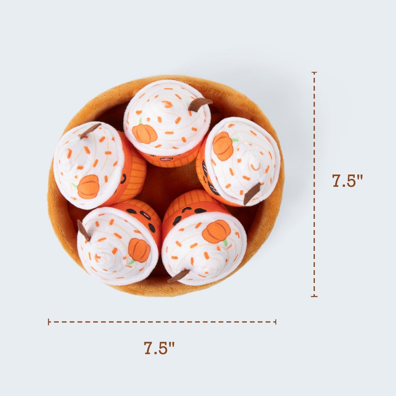 WHAT DO YOU MEME? Emotional Support Lattes by Relatable, Soft & Cuddly Fall Plushies for Love Ones of All Ages, The Perfect Fall Gifts for Back to School, and Teacher Desk Buddy, Includes 5 Latte Plushies with Basket - Image 3