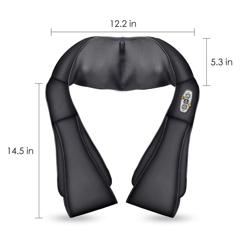 COMFIER Shiatsu Neck and Shoulder Massager,2025 Christmas Gifts for Mom Dad,White Elephant Gifts for Adults,Deep Kneading Massage Pillow with Heat, Back Massager, Pillow Massage, Black - Image 3