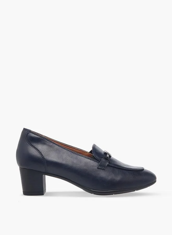 دوتشيني Women Metal Accent Block Heel Loafers