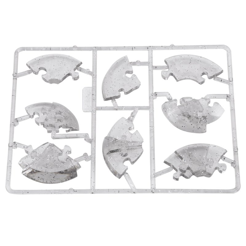 3D Crystal Blocks Translucent DIY Puzzle Blocks SaturnShaped Toy Grey - Image 2