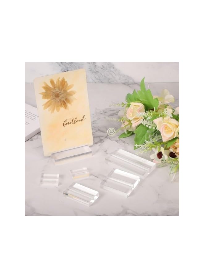The Bros 20Pcs Business Card Holder for Table,Photo Card Holder & Acrylic Stand, Perfect Table Stand Decoration & Display Stand  - Image 4
