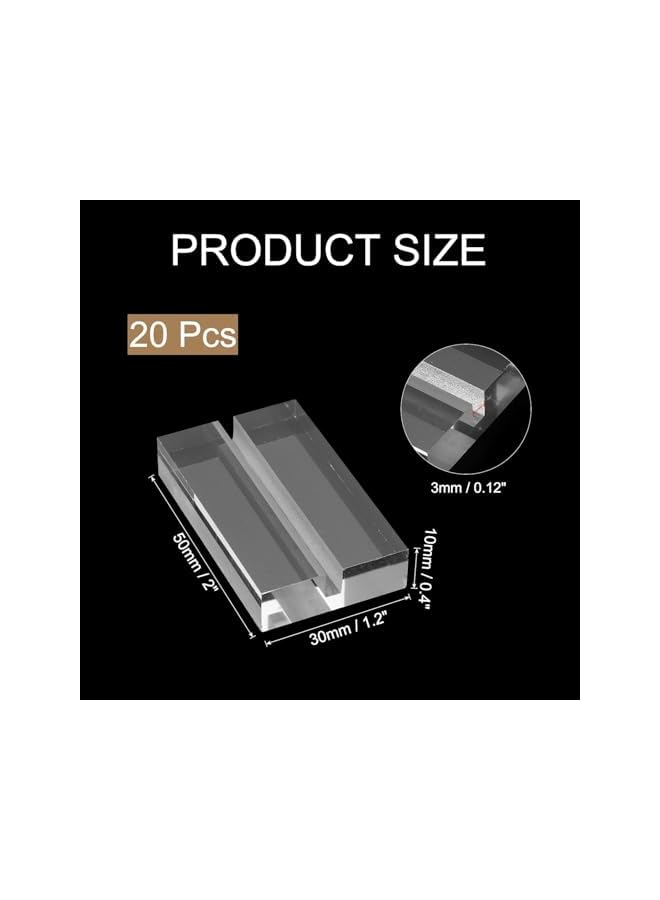 The Bros 20Pcs Business Card Holder for Table,Photo Card Holder & Acrylic Stand, Perfect Table Stand Decoration & Display Stand  - Image 2