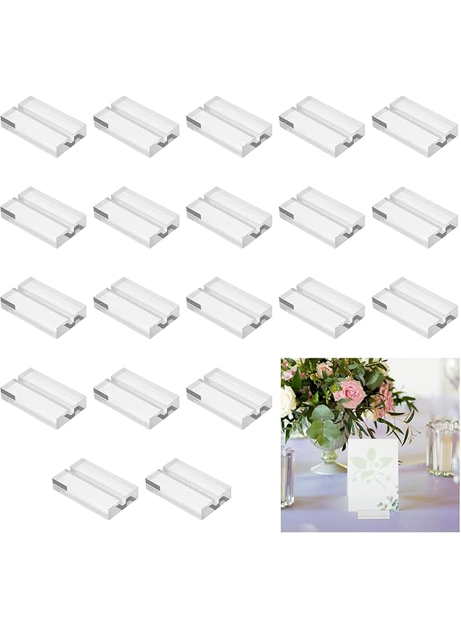 The Bros 20Pcs Business Card Holder for Table,Photo Card Holder & Acrylic Stand, Perfect Table Stand Decoration & Display Stand  - Image 1