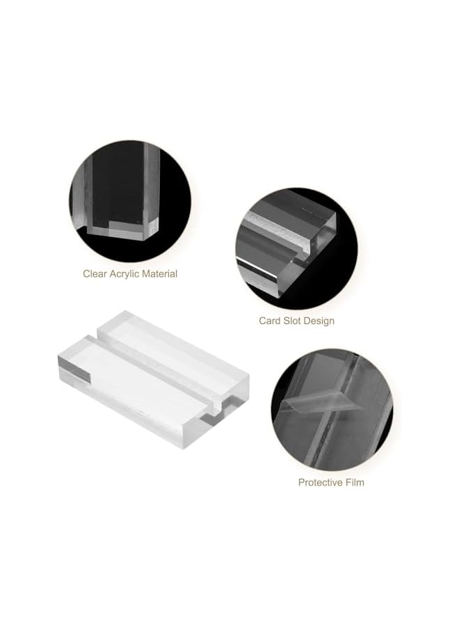 The Bros 20Pcs Business Card Holder for Table,Photo Card Holder & Acrylic Stand, Perfect Table Stand Decoration & Display Stand  - Image 3