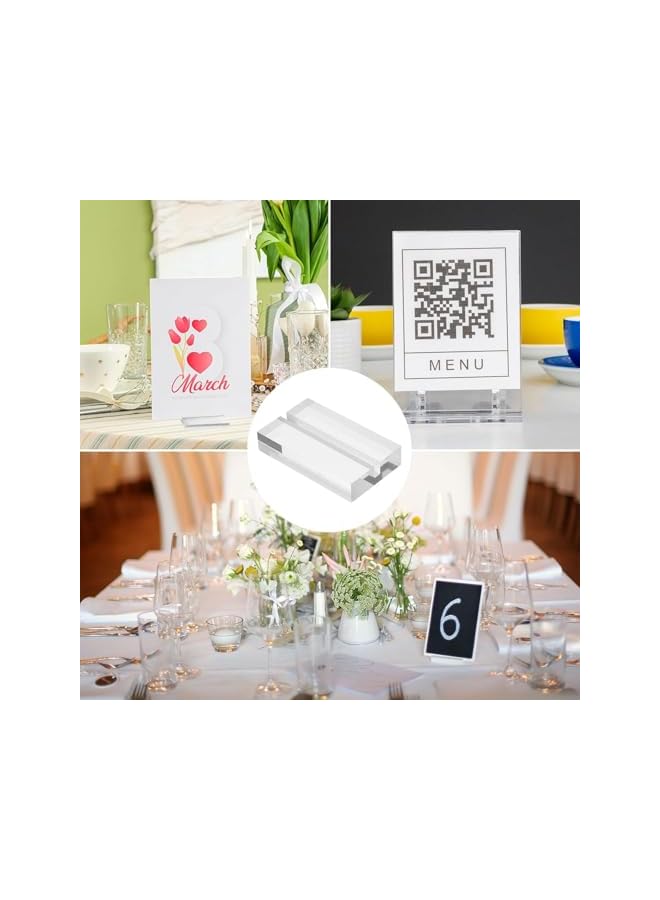 The Bros 20Pcs Business Card Holder for Table,Photo Card Holder & Acrylic Stand, Perfect Table Stand Decoration & Display Stand  - Image 5