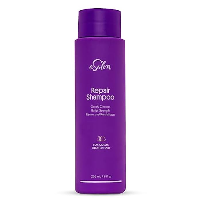 eSalon Hair Shampoo for Color-Treated Hair, Repair Color Care Shampoo (9 Fl Oz) - Sulfate-Free (SLS and SLES) to Prevent Color Fade - Renews, Strengthens, & Improves Dry Colored Hair - Image 1