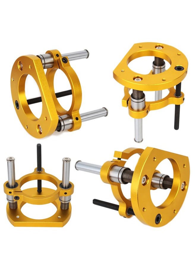 KETIPED Adjustable Router Lift for 65mm Diameter Universal Trimming Machine,Aluminum Under-Table Router Base for Router Table Insert Base Plate with Double Stainless Steel Support Rod,MG-061GD - Image 5