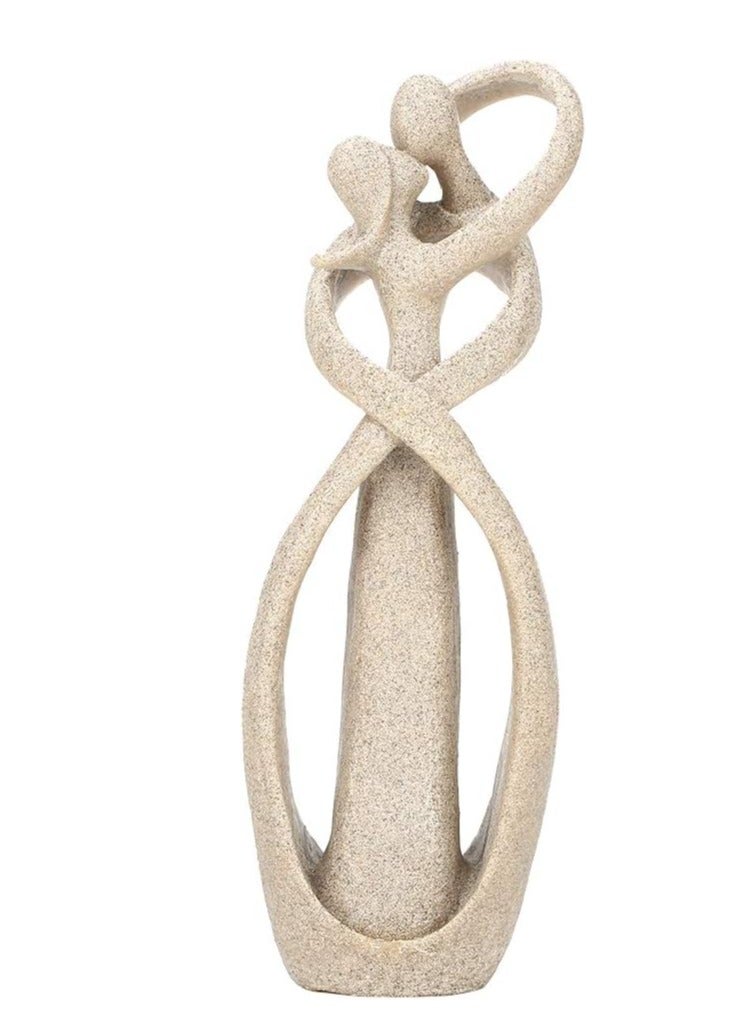 راكسوم تمثال حب لطيف، تمثال المفكر، منحوتة حب، تماثيل راتنجية، منحوتة تجريدية، زخرفة رف كتب جميلة لمحبي السيارات والرجال والمنزل - Image 1