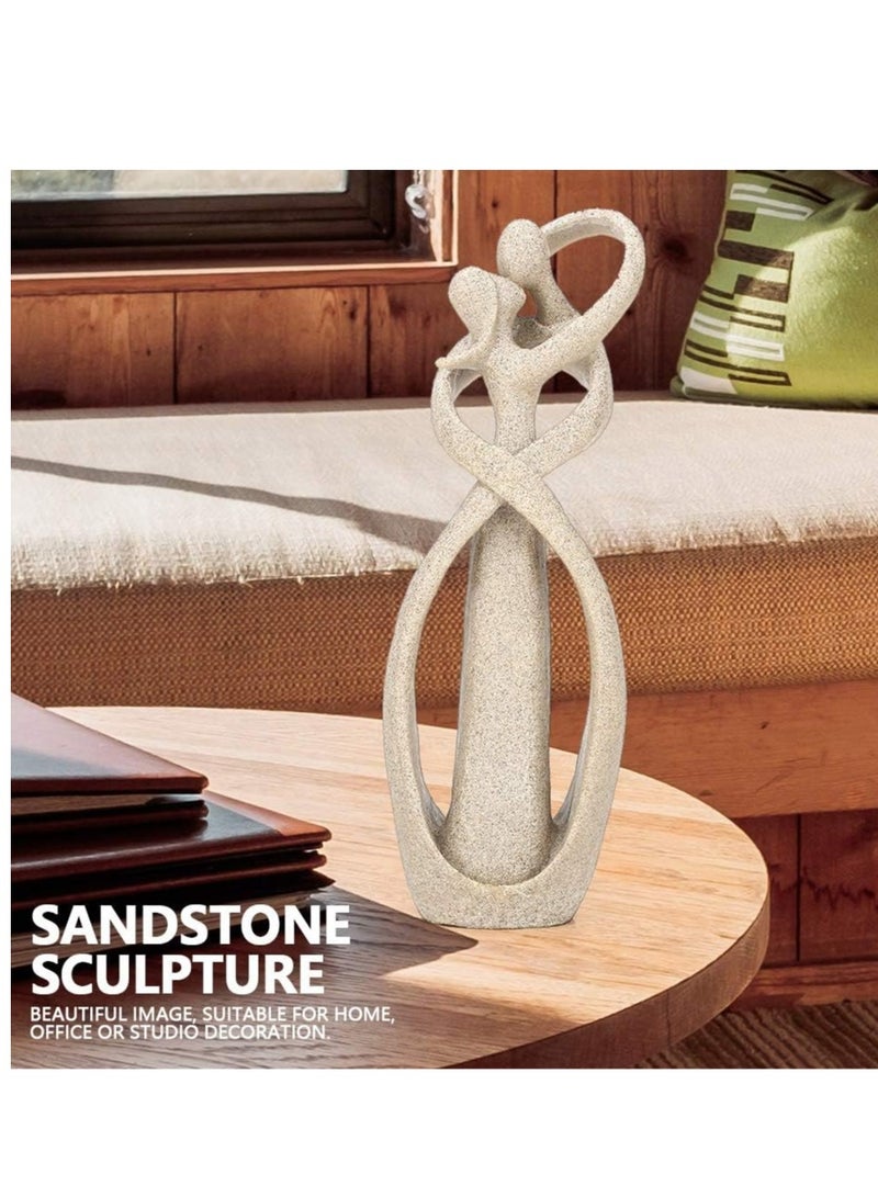 راكسوم تمثال حب لطيف، تمثال المفكر، منحوتة حب، تماثيل راتنجية، منحوتة تجريدية، زخرفة رف كتب جميلة لمحبي السيارات والرجال والمنزل - Image 3