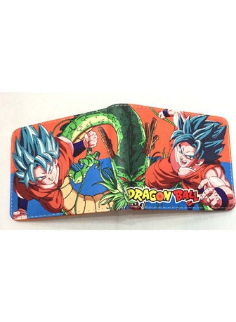 KUYING Dragon Ball PU Short Personalized Leather Wallet Card Bag 