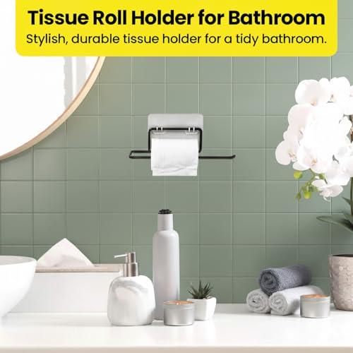 WonderStand Toilet Paper Holder, Bathroom Toilet Paper Roll Holder Wall Mounted, Toilet Tissue Hanger (Set of 1) - Image 5