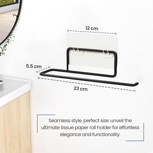 WonderStand Toilet Paper Holder, Bathroom Toilet Paper Roll Holder Wall Mounted, Toilet Tissue Hanger (Set of 1) - Image 3