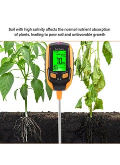 NajmStyle 4-in-1 Soil Moisture Meter,Digital Plant Temperature/Soil Moisture/PH Meter/Sunlight Intensity/Environment Humidity Backlight LCD display Soil Test Meter for Gardening, Farming,and Outdoor Plants  - Image 5
