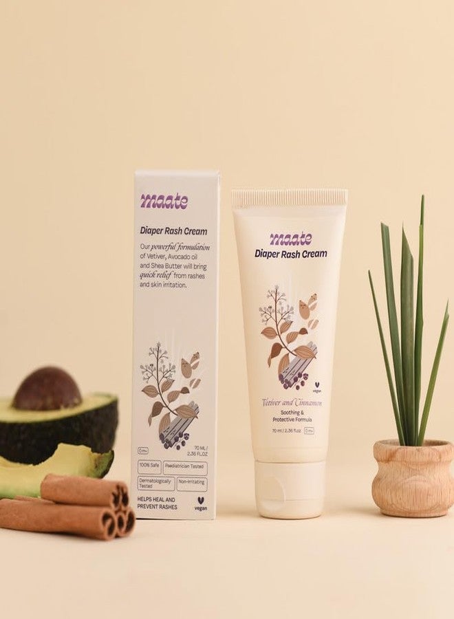 Maate Baby Body Wash 250 ml & Diaper Rash Cream 70 ml (Pack of 2) | Natural Care with Beetroot, Aloe Vera & Avocado Oils | Tear-Free, Soothing, pH Balanced for Sensitive Skin | Babies & Kids 0m+ - Image 4