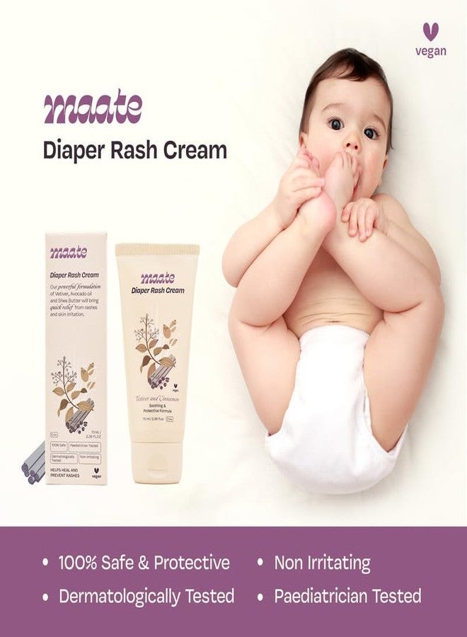 Maate Baby Body Wash 250 ml & Diaper Rash Cream 70 ml (Pack of 2) | Natural Care with Beetroot, Aloe Vera & Avocado Oils | Tear-Free, Soothing, pH Balanced for Sensitive Skin | Babies & Kids 0m+ - Image 3