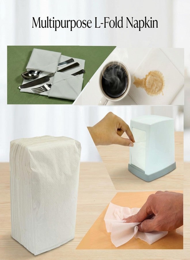 Biogreen L-fold/Table Top White Paper Napkin Refill - 1000 Sheets ||, Per Packets 100 Sheets (Pack of 10) - Image 2