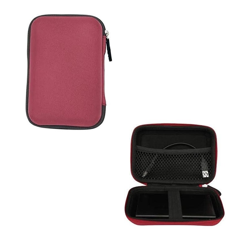 GadgetBite Hard Disk Case External Printed Hard Drive Disk Enclosure Portable Carrying EVA Case Cover Pouch Casing for 2.5 Inch Hard Drive (Red) - Image 2