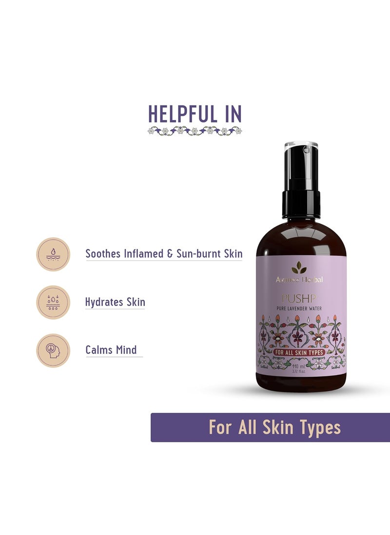 AVIMEE HERBAL AVIMEE HERBAL Pushp Pure Lavender Water  Soothes Skin Fights Acne  Relaxes Mind  With Lavender Oil  110Ml  - Image 3