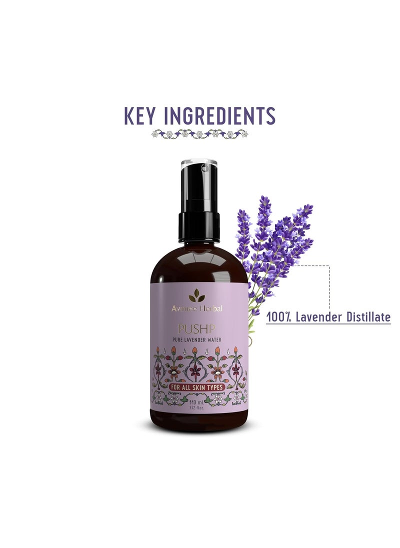 AVIMEE HERBAL AVIMEE HERBAL Pushp Pure Lavender Water  Soothes Skin Fights Acne  Relaxes Mind  With Lavender Oil  110Ml  - Image 2