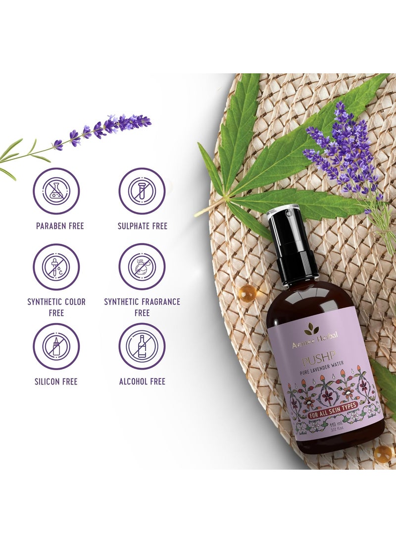 AVIMEE HERBAL AVIMEE HERBAL Pushp Pure Lavender Water  Soothes Skin Fights Acne  Relaxes Mind  With Lavender Oil  110Ml  - Image 5