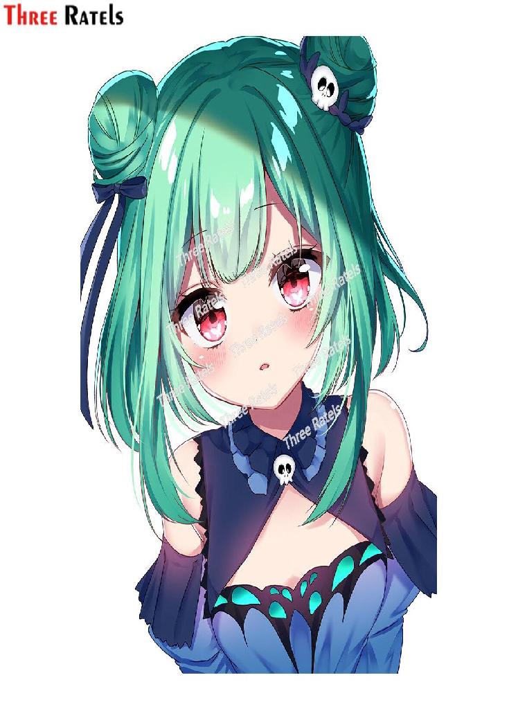 Eckek - Three Ratels H244  Anime Girl Uruha Rushia Hololive Car Stickers For Bmw E39 Auto Accessories Decoration Decals - Image 1