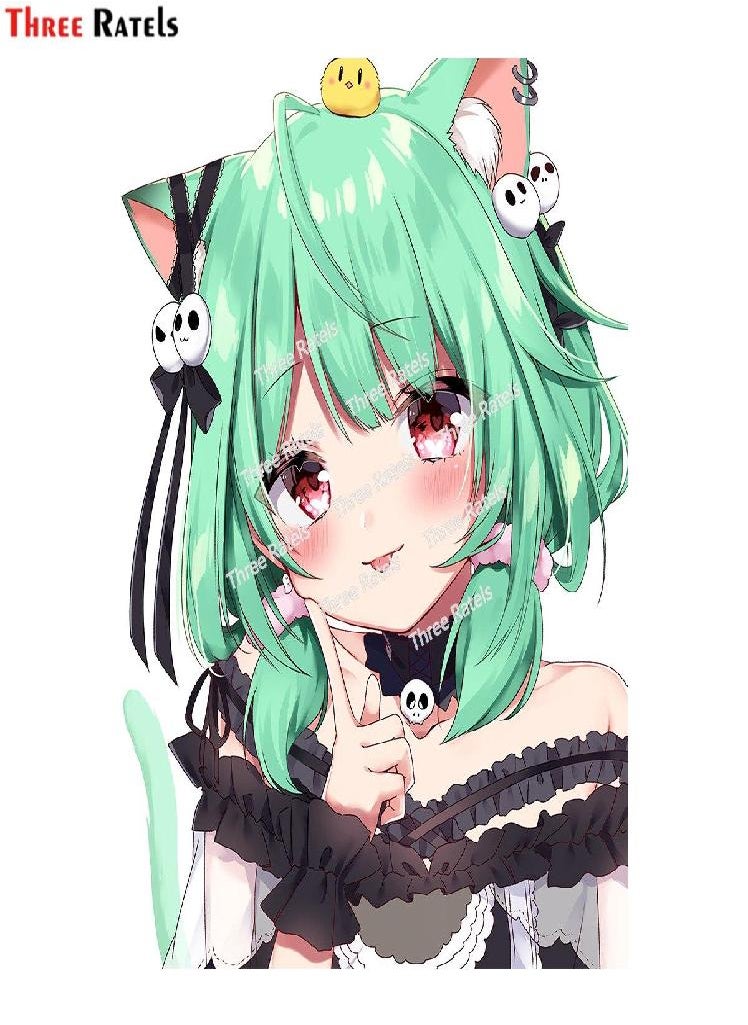 Eckek - Three Ratels H244  Anime Girl Uruha Rushia Hololive Car Stickers For Bmw E39 Auto Accessories Decoration Decals - Image 1