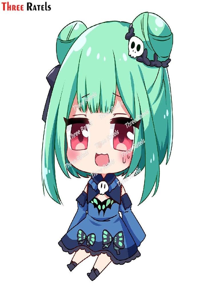 Eckek - Three Ratels H244  Anime Girl Uruha Rushia Hololive Car Stickers For Bmw E39 Auto Accessories Decoration Decals - Image 1