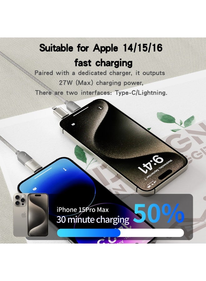 BASEMO 240W Magnetic Retractable Fast Charging Cable, Type-C Braided Data Cable, Universal for Apple iPhone 16, Huawei Phones, Laptops, PD Fast Charging, Car Charging Cable - Image 4