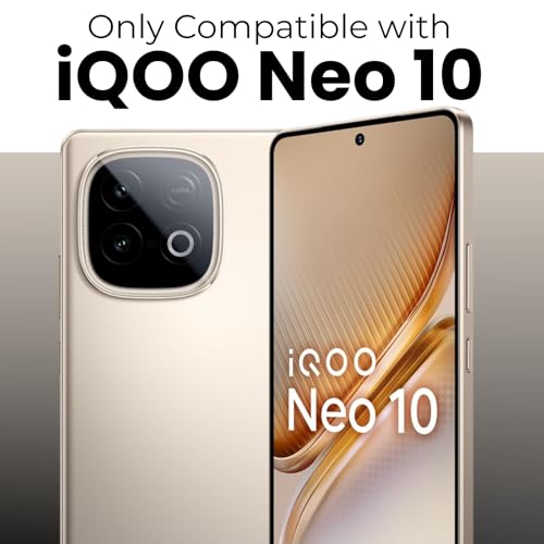 RIGGEAR Shockproof Sleek Hybrid Armor 360° Rotating Magnetic Ring Stand Back Cover Case Compatible with MagSafe Accessories for iQOO Neo 10 5G (Clear PC + Black TPU Bumper) - Image 2