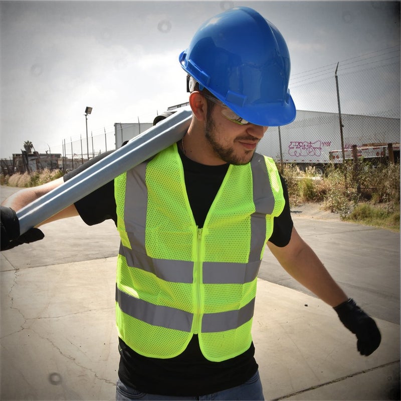 Neiko High Visibility Safety Vest ANSI Class 2, No Pocket, Neon Yellow, XX-Large (2XL) - Image 5