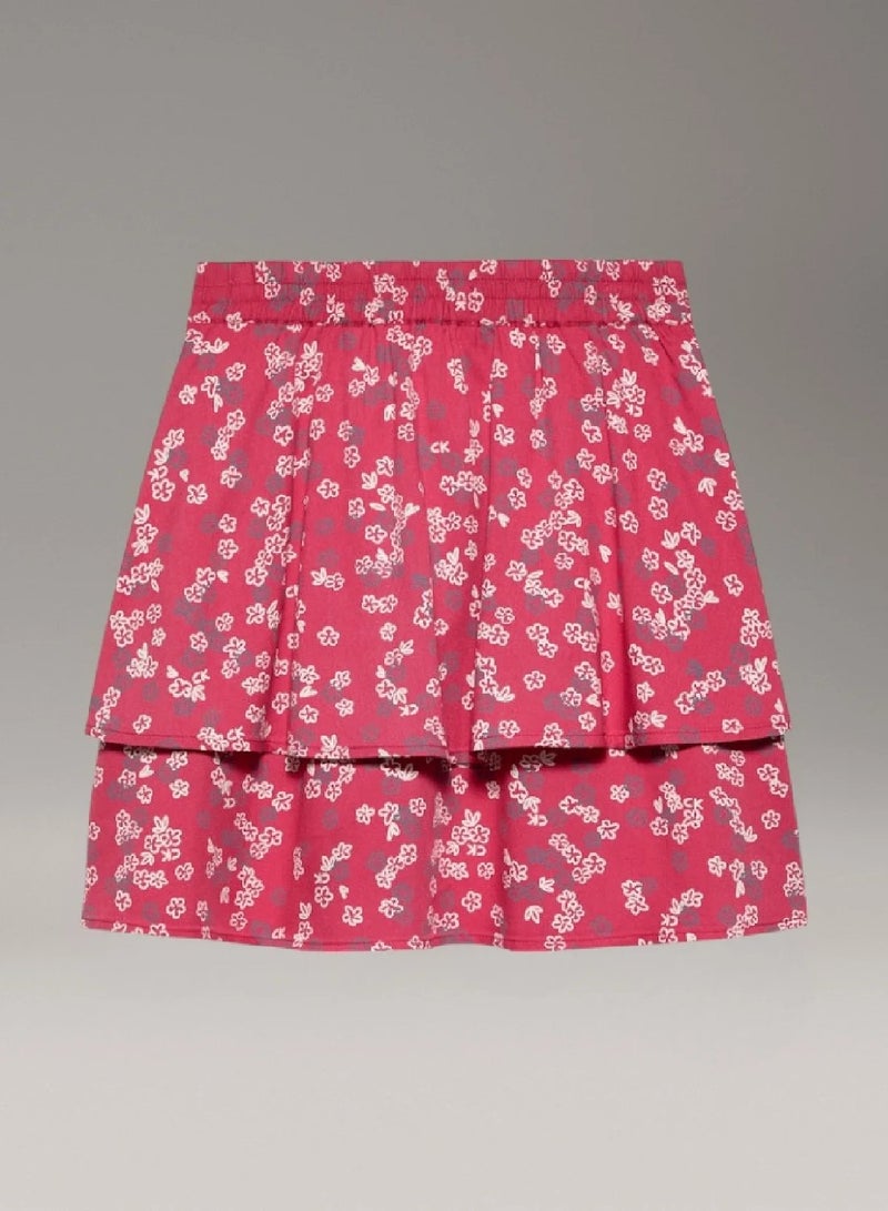 كالفن كلاين جينز تنورة فلير بطبعة زهور - Image 4