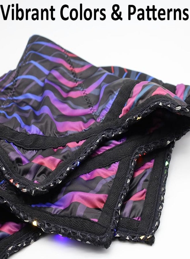 PEHHAH Light Up Flow Star- LED Spinning Cloth- Vibrant Colors & Patterns Durable - 23” Diameter -Spinning Star-Colorful Waves - Image 4
