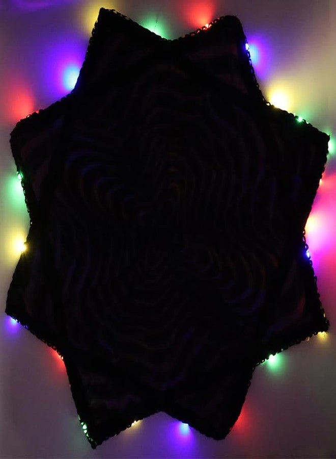 PEHHAH Light Up Flow Star- LED Spinning Cloth- Vibrant Colors & Patterns Durable - 23” Diameter -Spinning Star-Colorful Waves - Image 3