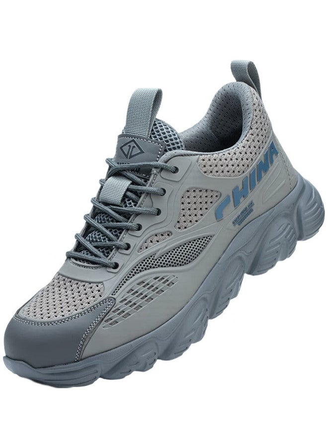 Dinggu أحذية السلامة دينغو للرجال، مضادة للسحق، مضادة للثقب، رأس حديدي، موقع البناء، خفيفة الوزن، مريحة، قابلة للتنفس، نعل ناعم، نمط لجميع المواسم 1069Hui40 - Image 3