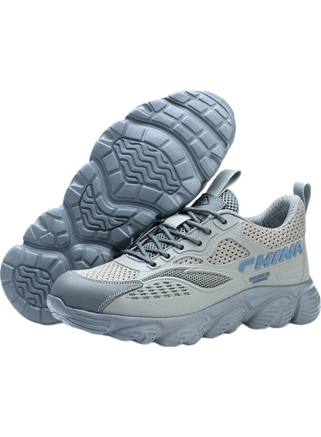 Dinggu أحذية السلامة دينغو للرجال، مضادة للسحق، مضادة للثقب، رأس حديدي، موقع البناء، خفيفة الوزن، مريحة، قابلة للتنفس، نعل ناعم، نمط لجميع المواسم 1069Hui40 - Image 1