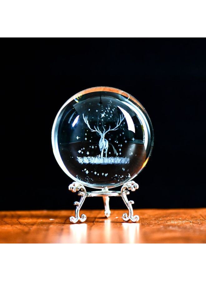 Birthday Gift Girls Solar System Girls Children 10 Years Old Pupils Practical Music Music Box Toy-Color:Elk 8cm + Silver Tripod - Image 1