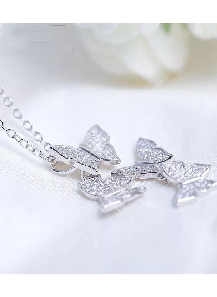 Miracle Empire Butterflies 18k Gold Plated Fashion Accessory Gift Style Necklace for Women  - Image 1