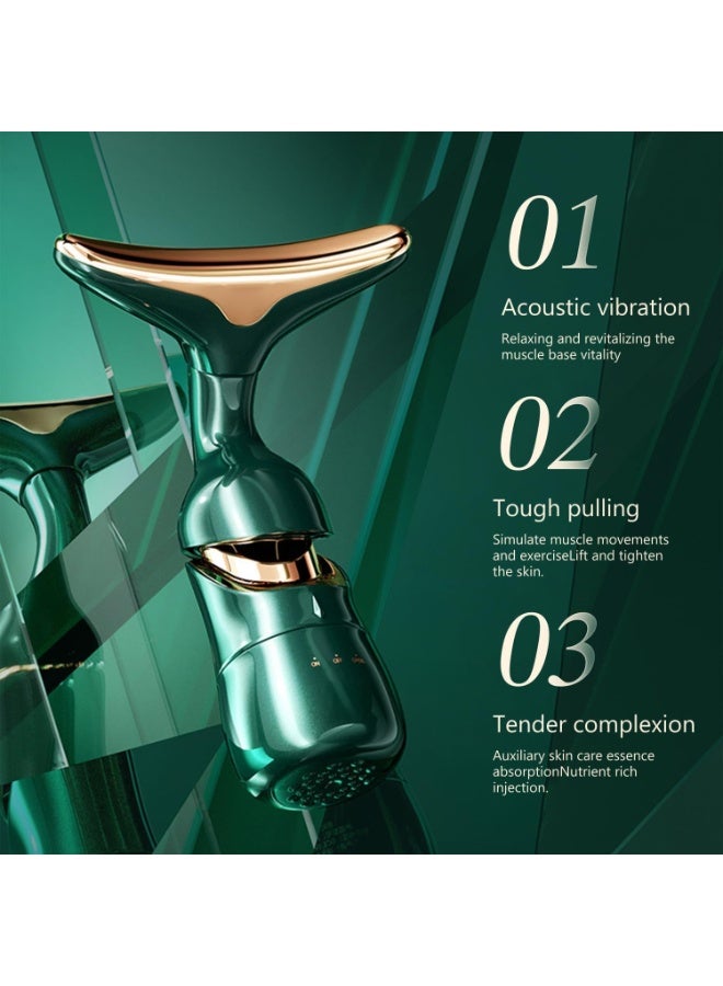 جهاز تدليك الوجه بالاهتزاز متعدد الوظائف 3 في 1 – عناية متكاملة لمكافحة تجاعيد الوجه والعينين والرقبة - Image 2