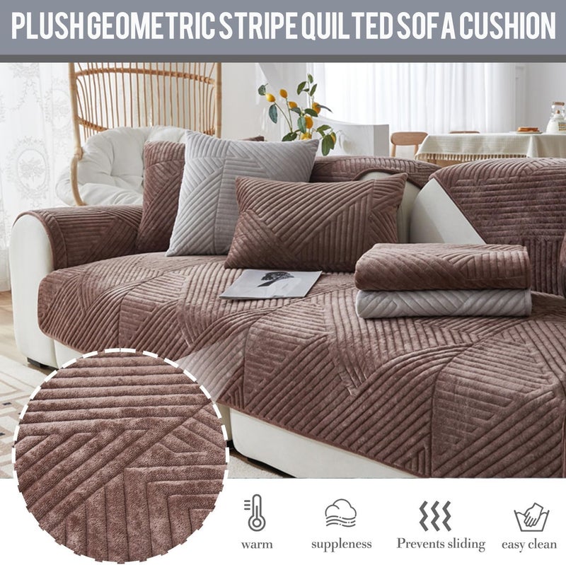 LINGKY غطاء أريكة لنجكي من المخمل - شوكولاتة - Image 4