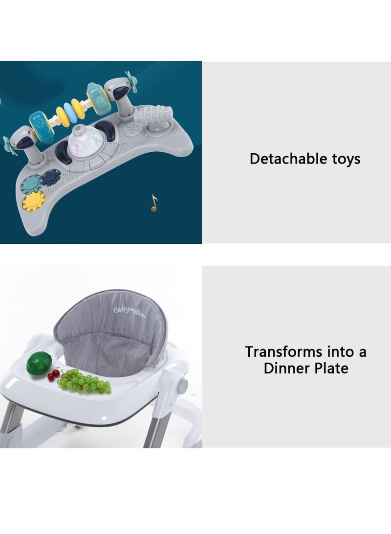 TDOO 3 In 1 Baby Walker With Adjustable Height & Musical Toy, 6 - 18 Months - Image 5