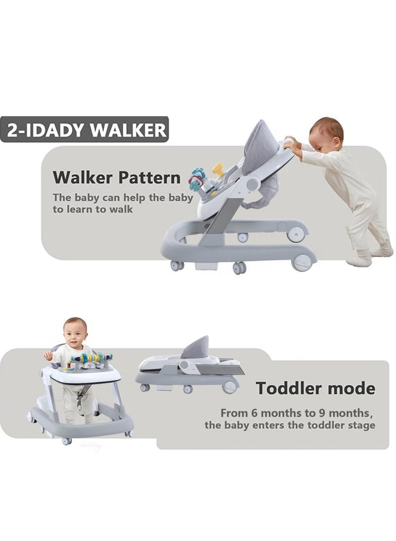 TDOO 3 In 1 Baby Walker With Adjustable Height & Musical Toy, 6 - 18 Months - Image 2