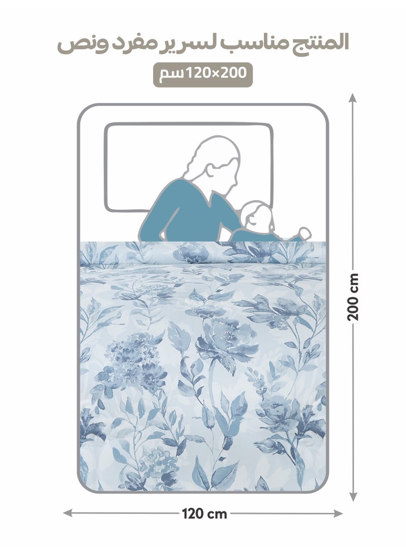 Doona Printed 4-Pcs Single Comforter Bedding Set Fits 120x200cm -Includes Comforter, Fitted Sheet, Pillow Shams & Pillowcases – Soft Microfiber Fabric with Soft 350 GSm Filling - Image 3