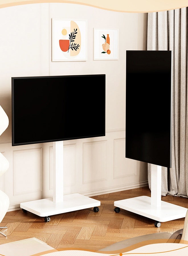 XiuWoo TV Mount Stand,Mobile TV Cart On Wheels for 10 to 43 Inch LED Flat Screen TVs Tilting TV Stand, Height Adjustable Rolling TV Floor Stand - Image 4