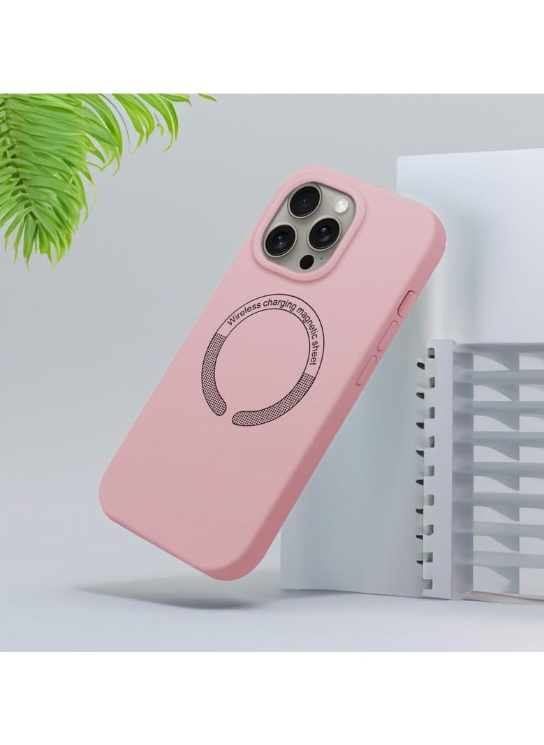 Soft Silicone Case for iPhone 16 Pro Compatible with MagSafe Supports Magnetic Charging, Soft Silky Touch [3-Layer Shockproof Structure], Anti-Scratch Microfiber Lining Shockproof Back Cover