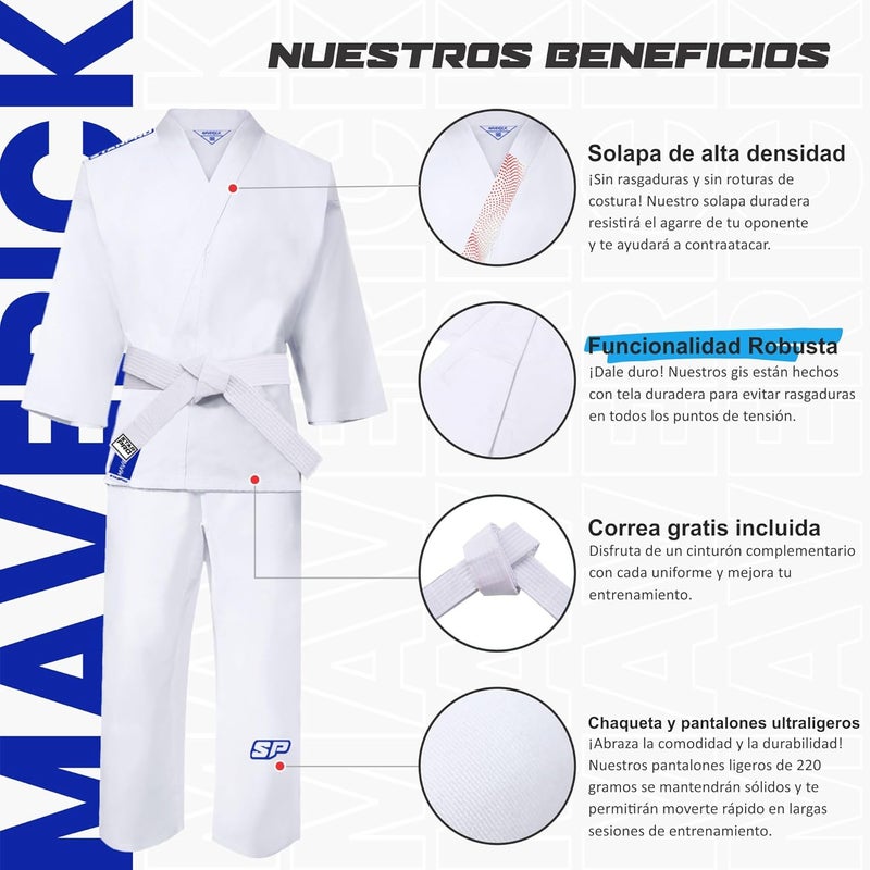 Starpro Karate Gi for Kids & Adults – Lightweight Uniform with Jacket Pants & Free Belt – Ideal for Beginners - Image 2