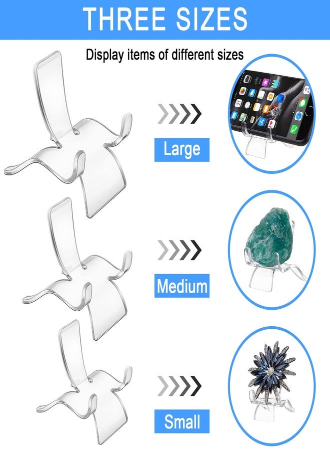 Qunclay 72 Pcs Rock Display Stand,3 Sizes Crystal Stands for Display Sphere Acrylic Crystal Holder for Stones Rock Geodes Mineral Agate Coral Gemstone Small Collectibles - Image 4