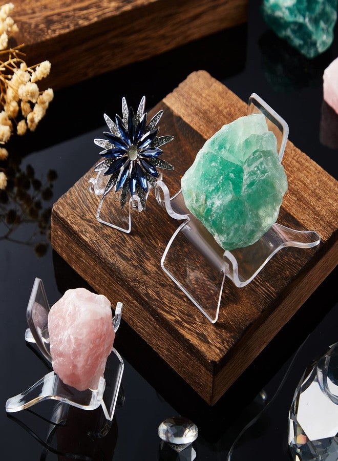 Qunclay 72 Pcs Rock Display Stand,3 Sizes Crystal Stands for Display Sphere Acrylic Crystal Holder for Stones Rock Geodes Mineral Agate Coral Gemstone Small Collectibles - Image 3